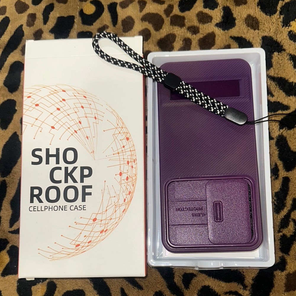 Shockproof Purple Cellphone Case with Strap